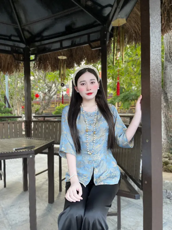 Pháp Phục đi chùa - lụa tằm hoa và tằm chùa 5