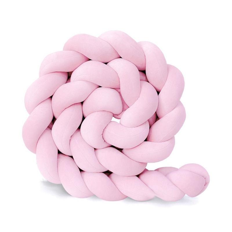 Product Introduction of New Design Soft Braided Cot Bumper Skin-friendly Washable Braid Pillow Crib Protector Breathable Side Sleeping Pillow Edge and Head Protector 16