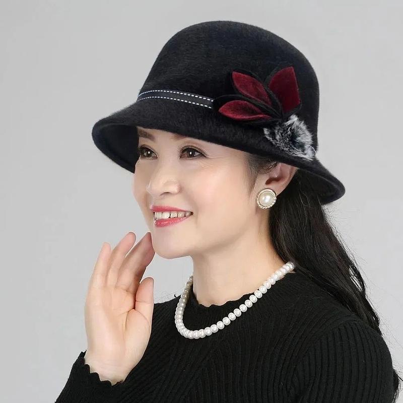 Product Introduction of Mũ Len Cho Phụ Nữ Trung Người Già Và Cao Tuổi, Mũ Bucket Cho Mẹ Trung Người Già Dày Dặn, Thích Hợp Cho Mùa Thu Và Mùa Đông, Mũ Cho Bà Và Ông Bà 17
