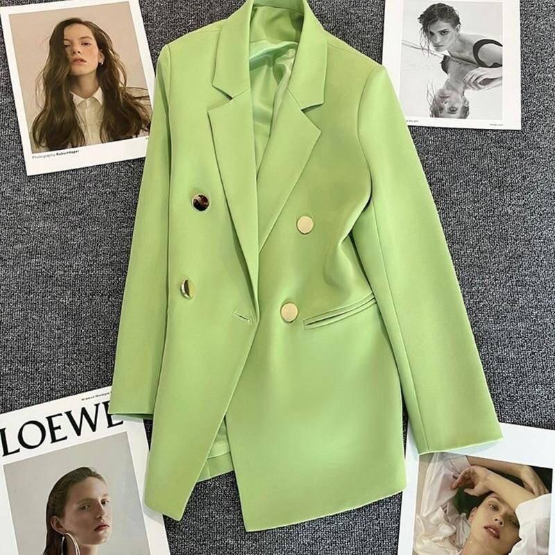 Product Introduction of Áo khoác blazer áo khoác vest nữ 2 lớp có đệm cầu vai rất đẹp khuy nút cao cấp Voi Women Top 28