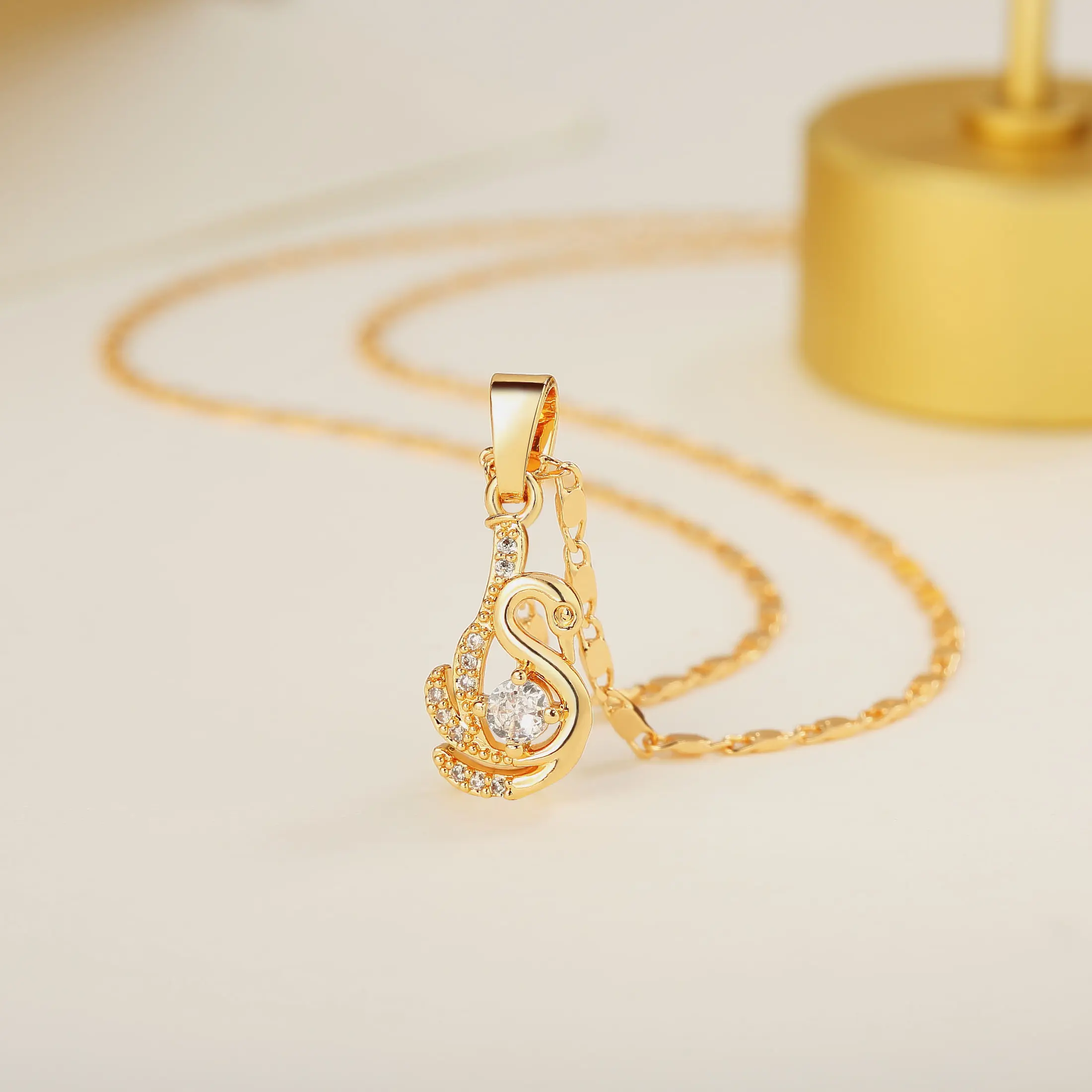 Y384 Kalung Angsa Kalung Wanita Liontin Swan Jewellery