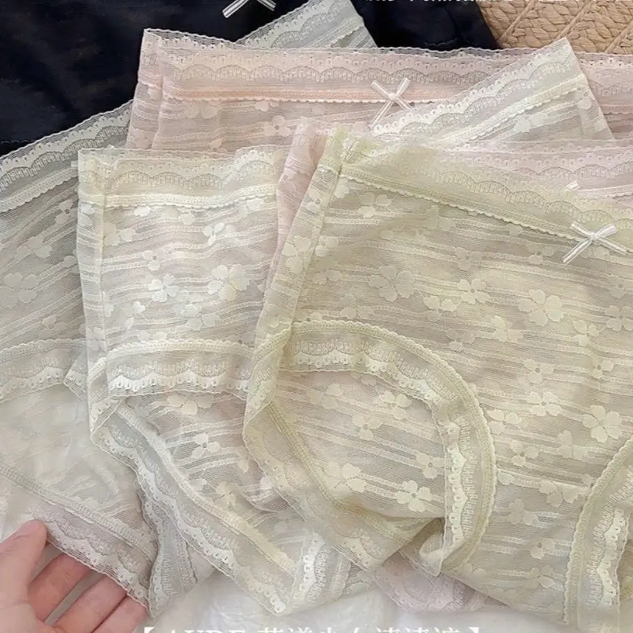 Set 5 quần lót ren nữ cao cấp đáy lót kháng khuẩn - Women
