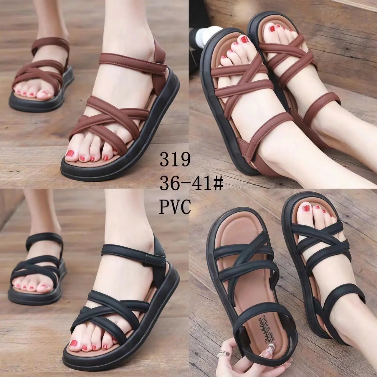 Dép Sandal Nữ Quai Mềm Dẻo êm Chân Đế Bằng -  DéP Shoes Nhung Jean