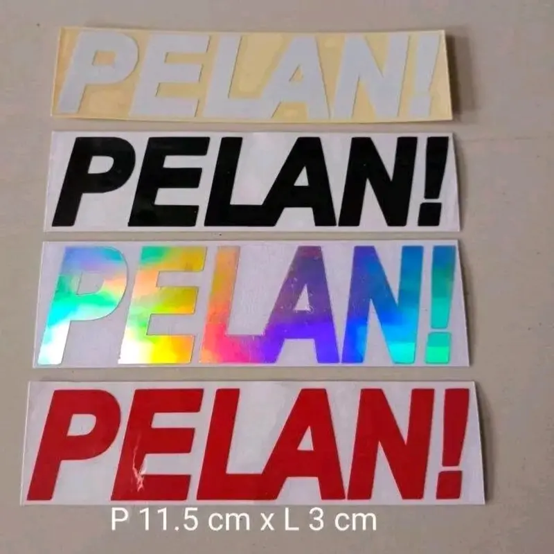 Stiker timbul PELAN! 0