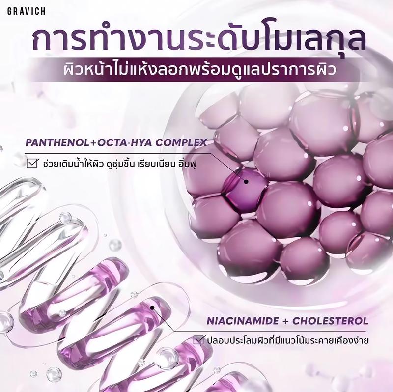 Product Introduction of Gravich Retinol Complex Concentrate Serum 30 ml 1.7% คุ้มค่าสำหรับผิวแพ้ง่าย Skincare สกินแคร์ ความชุ่มชื้น ไม่มีแอลกอฮอล์ เซรั่มและเอสเซนส์ ผิวหน้า ใบหน้า รูขุมขน เรตินอล บำรุง 29