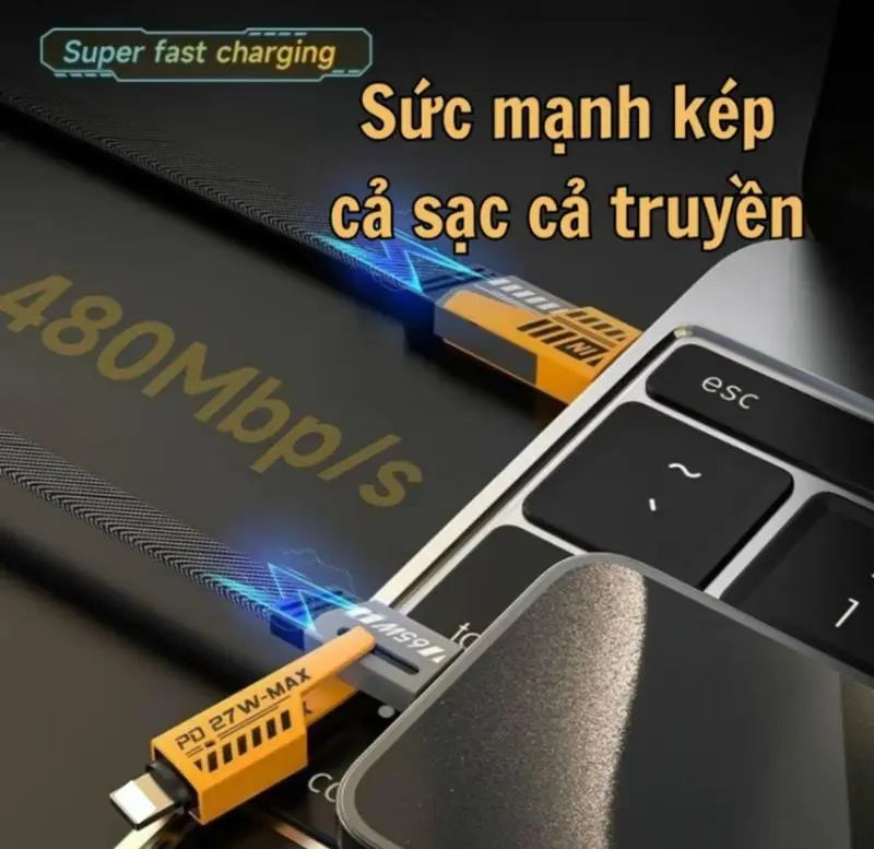HYUNDAI Cáp dữ liệu 4 cho 1, Type C,USB,Iphone,Cáp dữ liệu hiển thị kỹ thuật số Cáp sạc nhanh, Thích hợp cho cáp sạc cho Huawei, OPPO, vivo, iPhone, 15, 14, 13, 12, 11, sạc siêu nhanh, Cáp sạc Type-C, nhiều cổng bện Phụ Kiện 3