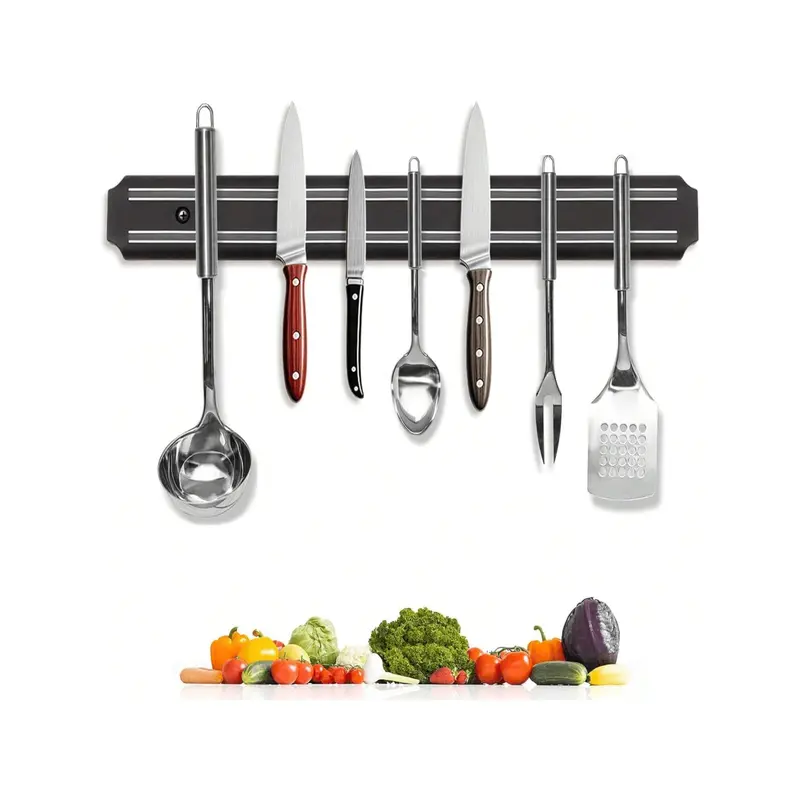 #KUP 1 Piece / 2 Pieces 15 Inch Multi-Function Magnetic Knife Holder Rack, Wall Mounted Knife Magnetic Strip Organizer With Super Strong Magnet For Kitchen, Garage, Workshop 6