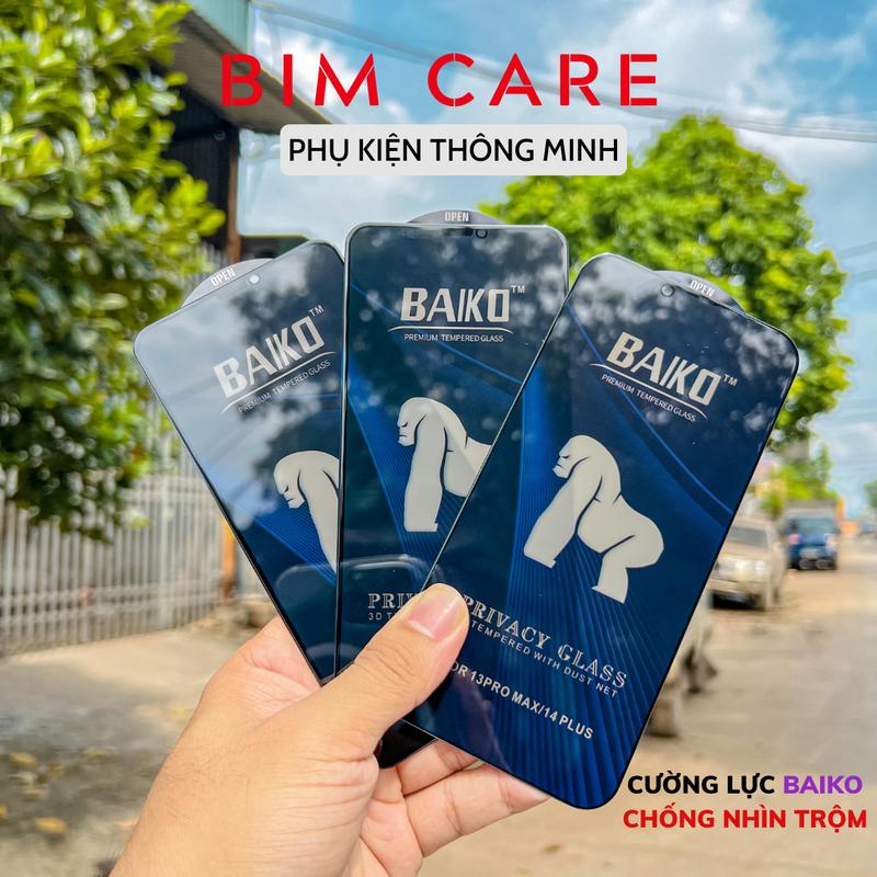 (CHỐNG NHÌN TRỘM) Kính cường lực BAIKO XANH  phiên bản mới cao cấp nhất phủ nano mịn, siêu chịu lực  - BIMCARE Phone Phụ Kiện Phone Phụ Kiện