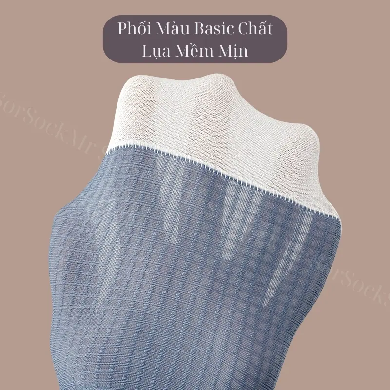 Combo 6 đôi Tất/Vớ hài nam Caro có silicon chống tụt gót, chất lụa cực mềm và mát Menswear 4