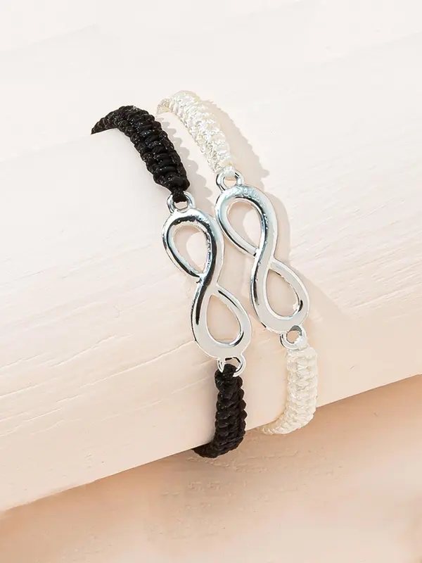 Couple Adjustable Braid Bracelet Perfect, Hot Fashion Jewelry for Party, Daily Clothing Decor, Trendy All-match & Exquisite Jewelry with Box, Valentine's Day, Gift 2