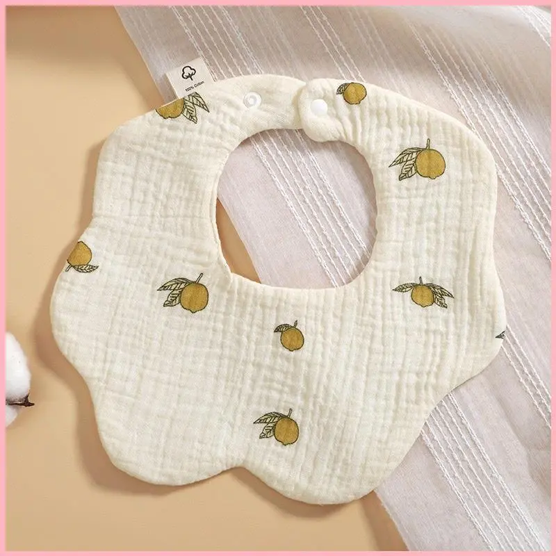 HIKASISHOP Yếm Xô hoa 6 lớp Muslin Tree cao cấp cho bé trai/ bé gái 4