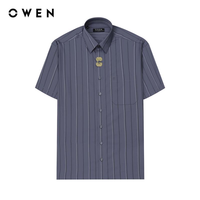  OWEN - Áo sơ mi Nam ngắn tay - Body Fit	Màu Ghi	AB230738NT	Chất liệu 50%Bamboo50%Polyester  Hoạ tiết Kẻ sọc Menswear 