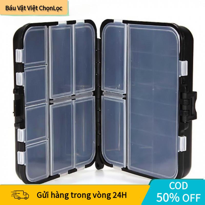 Hộp bảo quản móc câu cá hai lớp có thể mở rộng giúp tăng không gian lưu trữ cho các loại mồi câu và phụ kiện đánh cá