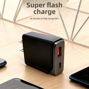 หัวชาร์จมาตรฐานอเมริกันกำลังไฟ 45 วัตต์ ชาร์จเร็วด้วยพอร์ตหลายช่องสำหรับโทรศัพท์มือถือ ที่ชาร์จสำหรับเดินทาง