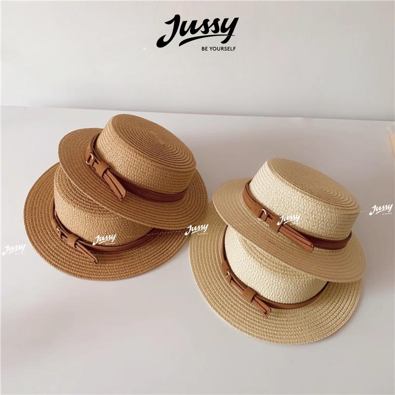 Mũ Cói Boater Nơ Da Pu Cao Cấp JCB09 Jusy Fashion Nón Cói Rộng Vành Phối Đai Nơ Xinh Xắn Form Chuẩn Đẹp Hoa Hat Hoa Hat Women Voan Cap