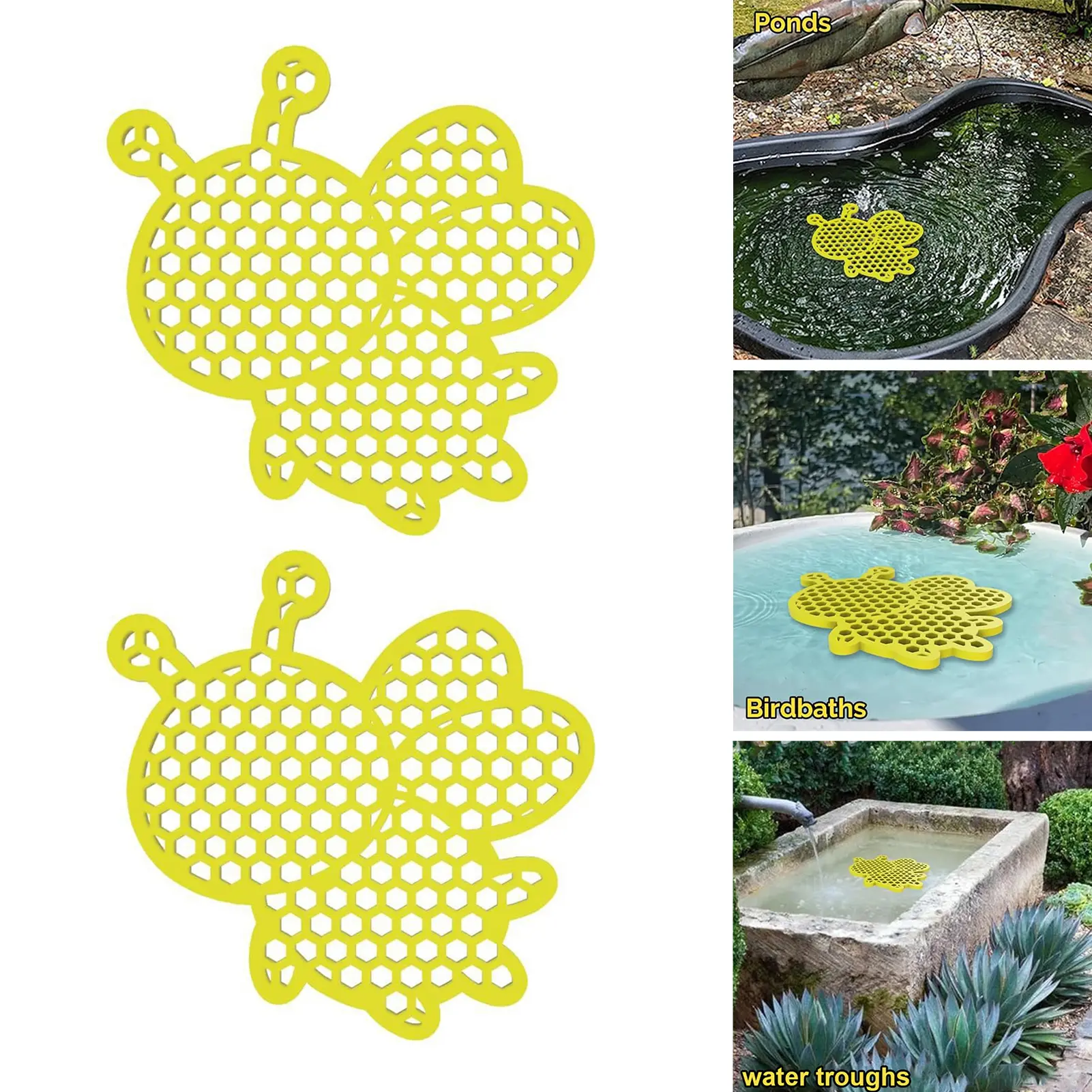 2 Pcs Floating Bee Waterer Colorful Bee Insect Water Feeder Butterfly Drinking Station for Bee Bath Outdoor Garden Decor