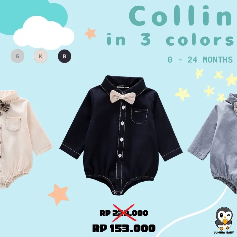 COLLIN JUMPER | JUMPER BAYI PREMIUM KOREA 0-2 TAHUN Newborn 1