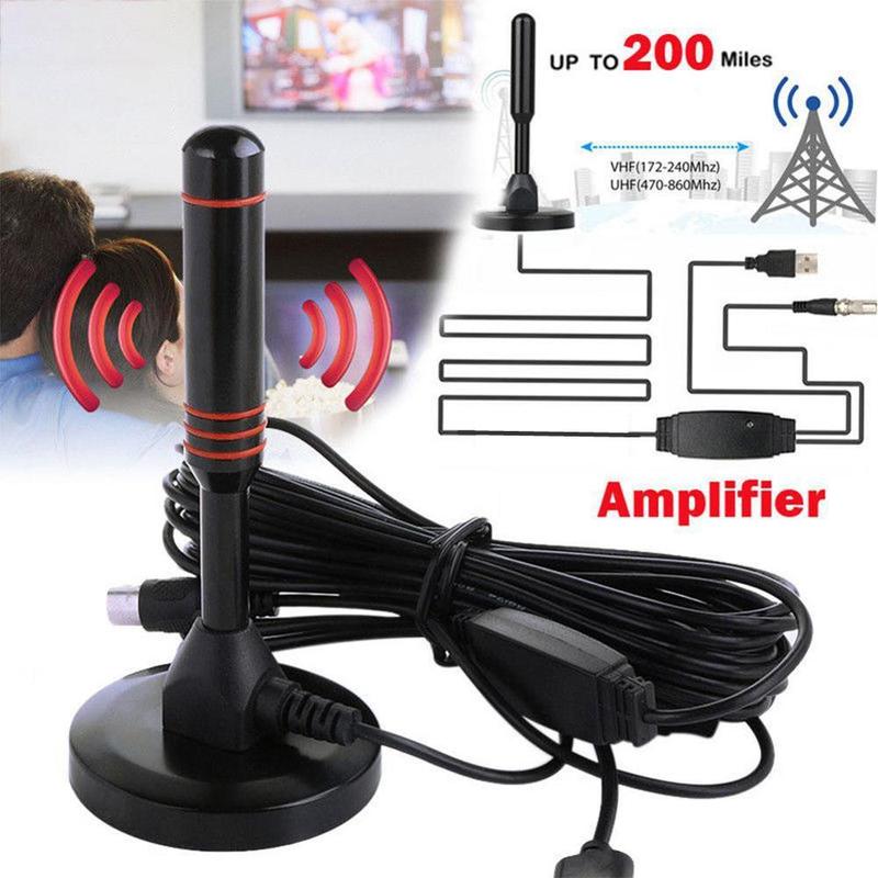 Product Introduction of HD Digital Indoor TV Antenna Coax Cable Ultra HDTV With Amplifier DVB-T DVB-T2 Quick Response Outdoor Aerial Set (Signal boost only, no additional channels) 1