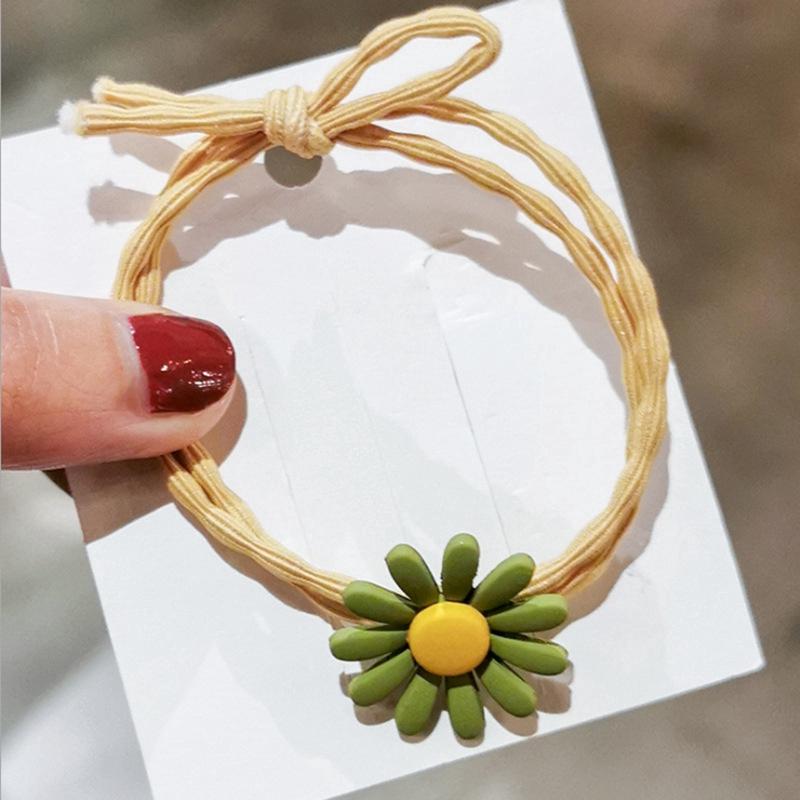 Product Introduction of Korean style cute floral elastic rubber hair band 3