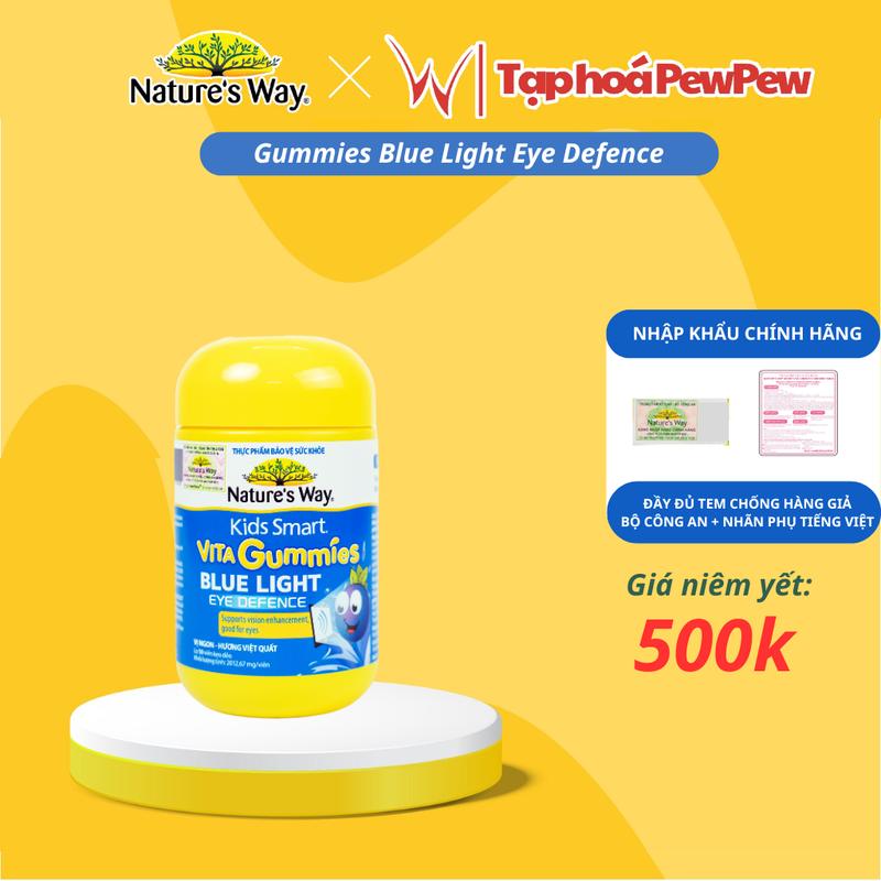 [NATURE'S WAY][DATE T9.2025] Kẹo dẻo bổ mắt Nature's Way Vita Gummies Blue Light Eye Defence hỗ trợ bảo vệ mắt, chống ánh sáng xanh, hỗ trợ tăng cường thị lực thành phần lutein, zeaxanthin, vitamin A