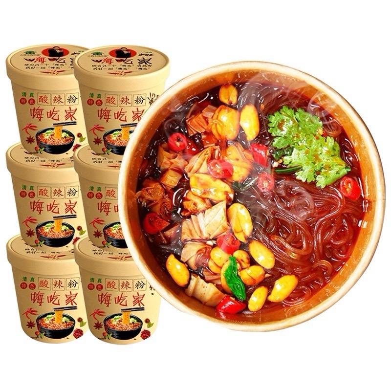 1 thùng 6 hộp miến chua cay Trùng Khánh( vị trùng khánh chủ yếu là chua, cay, mặn ăn gần giống mì gạo)- Đồ ăn vặt Thuỷ Béo