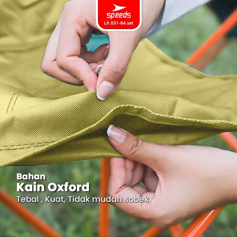 Product Introduction of SPEEDS Meja Lipat Kursi Lipat Set Praktis Folding Table Chair Camping Outdoor Portable Original 031-64 3