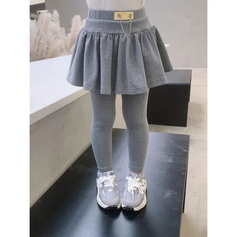 Quần Culottes Cho Em Bé Gái, Phong Cách Phương Tây, Đệm Nhung Giả, Quần Legging Ôm Sát Hàng Mới Về, Thích Hợp Cho Trẻ Em 1