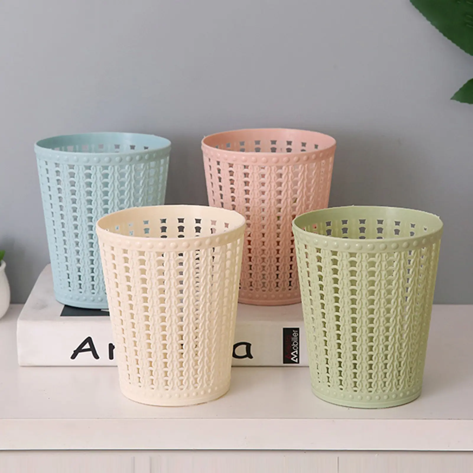 Thùng Rác Cầm Tay Nourytg, Kích Thước Mini, Thích Hợp Cho Máy Tính Để Bàn, Nhà Bếp, Phòng Khách Và Xe Hơi, Giỏ Đựng Rác