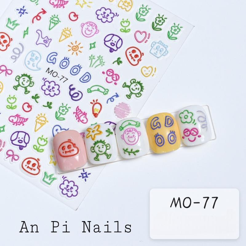 Product Introduction of Sticker nổi 5D hoạ tiết cute dễ thương, An Pi Nails 7