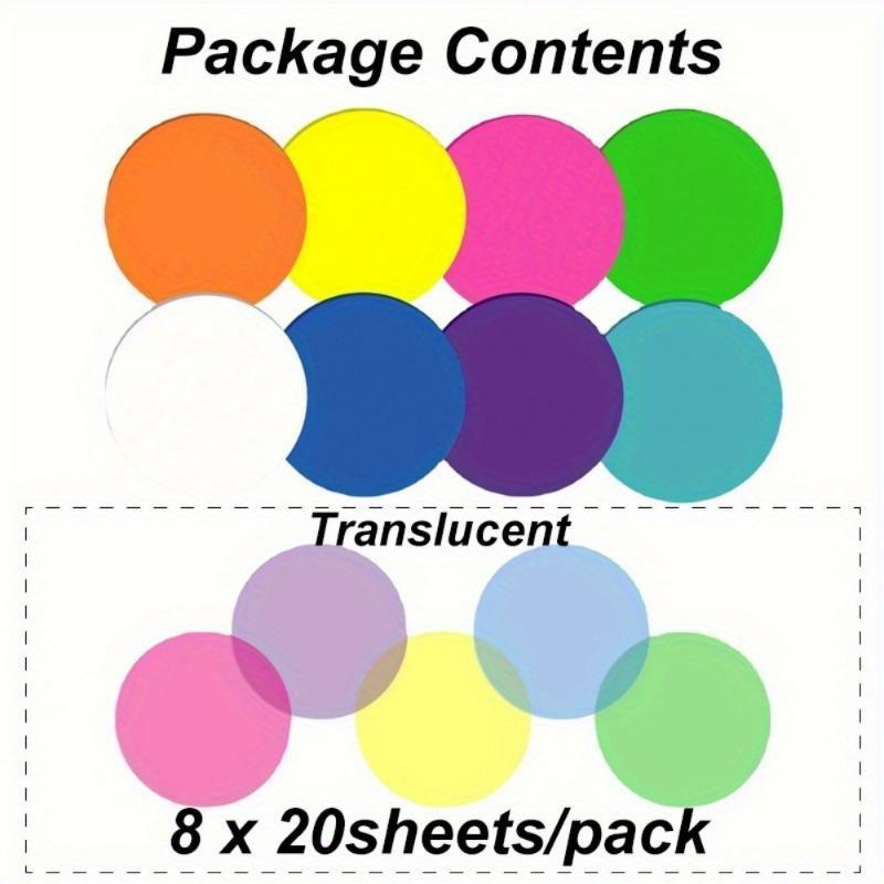 Transparent Sticky Note, 160pcs/set Round Waterproof Sticky Label, Semi-transparent Book Marker, Office Stationery & Supplies 3