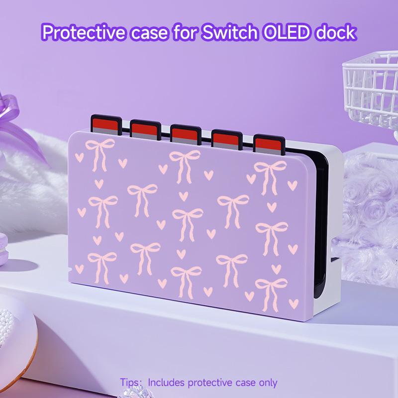 Slim Case Compatible with Switch NS/OLED, Gaming Accessory, ABS Material, Nice Pattern, Protective Case, Hard Shell Accessory Set 2