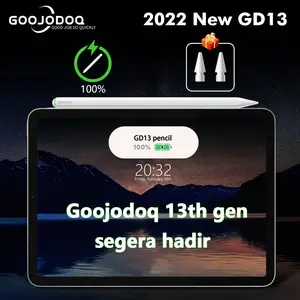 【GOOJODOQ】 13th GD13 pencil Stylus Pencil for iPad with Palm Rejection with wireless charger, Active Pencil Pen for iPad mini 6 Air 4 Air 5 2019 2020 2021 Pro 11 Pro 12.9 Pena Blue Gambar