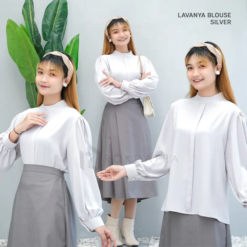 Lavanya Blouse Wanita Bahan Seamless Baju Kerja by Rokdaffa 4