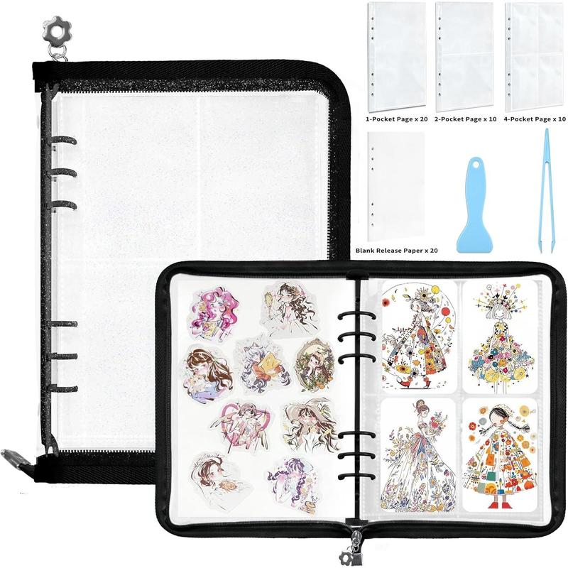 Small Sticker Binders Sticker Organizer Binder Sticker Storage Organizer Reusable Sticker ...