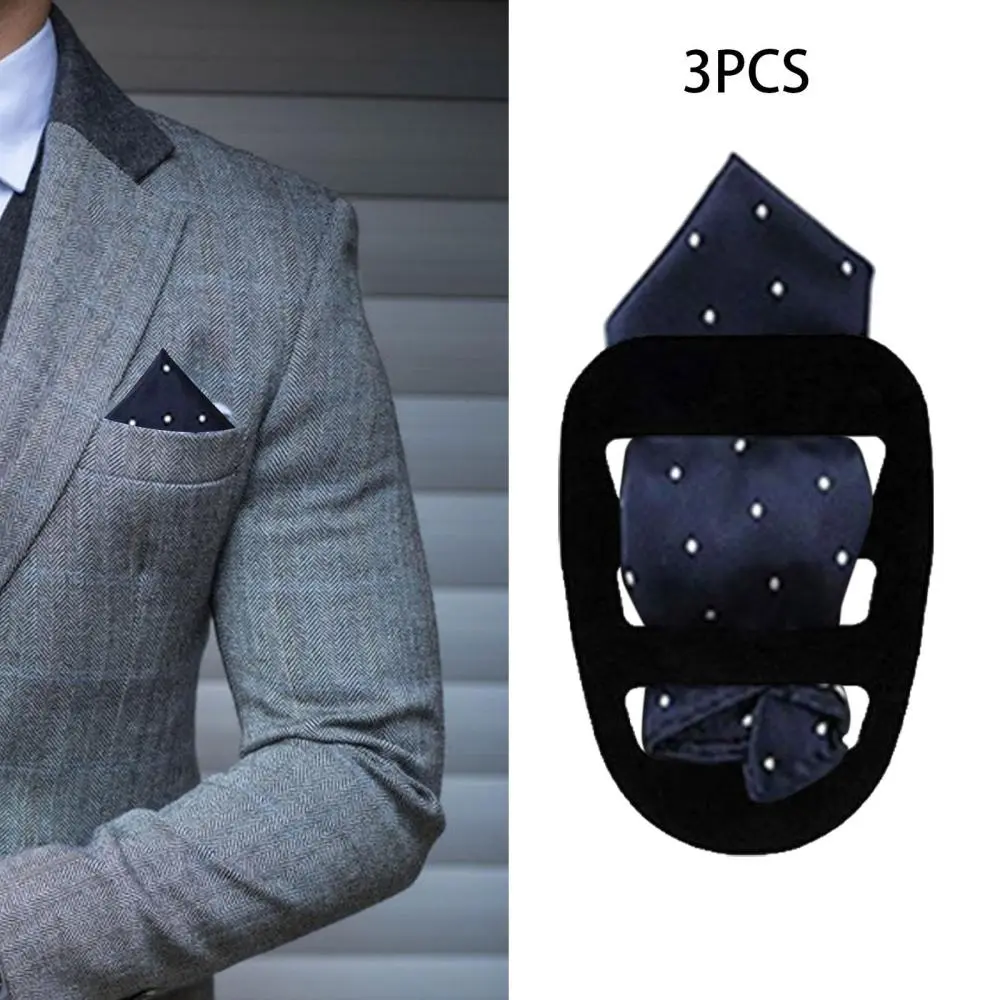 3Pcs Handkerchief Keeper Pocket Square Holder for Men’S suits Dinner Jackets