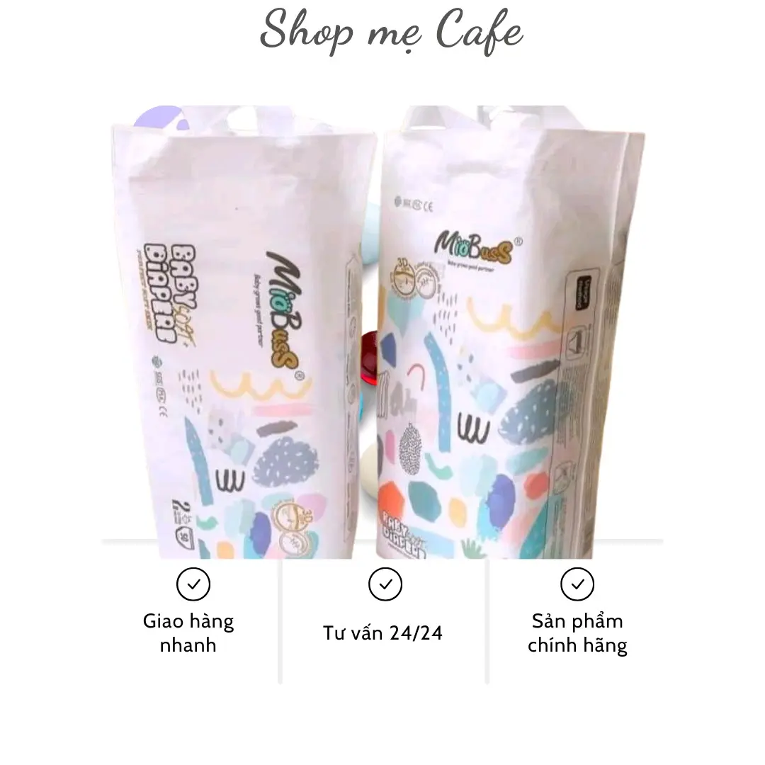 Tã/Bỉm Quần Miobuss Xuất Anh Bo Mông, Siêu Mỏng Thoáng Đủ Size M/L/XL/2XL/3XL/4XL Cho Bé vermoon gozoo mobius