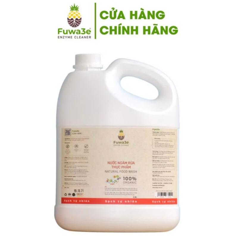 [MUA 1 TẶNG 1] 2 CAN = 7,6 LÍT Nước Ngâm Rửa Thực Phẩm Fuwa3e Làm Sạch Thực Phẩm Khử Mùi Thuốc Sâu Chất Bẩn 3.8L
