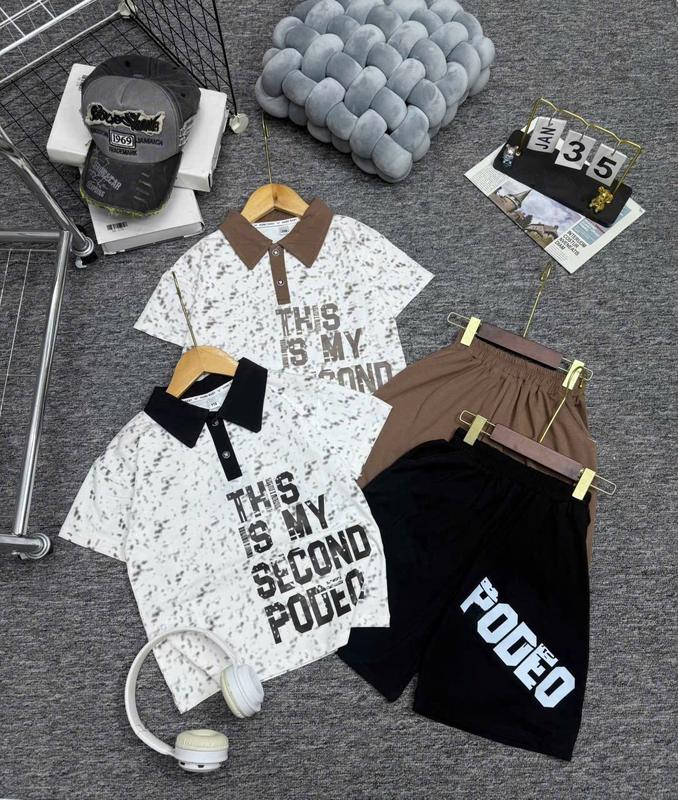 (Mon kids)Bộ Quần Áo Polo Cộc Tay Túi Hộp Chữ Po.deo Chất Cotton Co Giãn 4 Chiều Mềm mại cho bé trai  18-60kg. bococtay boquanaodihoc2025