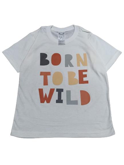 Baju Kaos Anak UNISEX  Laki Laki/perempuan - BORN TO BE WILD - Usia 1 sampai 5thn Combed Perempuan Cotton 0