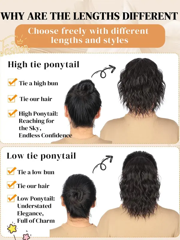 28 Inch Long Wave Claw Clip on Ponytail Hair Weave Extensions, Heat Resistant Fake Pony Tail Synthetic Hairpiece for Women, Synthetic Wavy Ponytail Extension for Daily Party 7