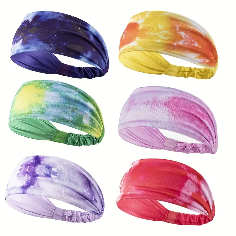 Product Introduction of Cloud Pattern Unisex Sports Headband, Sweat-proof, Breathable And Comfortable Fabric Headband, Suitable For Outdoor Sports And Fitness 0