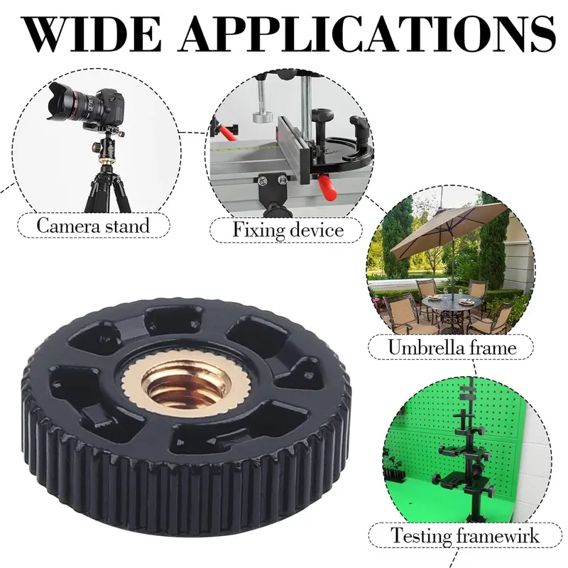 T Track Knob Kit, 12pcs/set T Track Knob & 1/4-20 Threaded Bolts & Washers, Track Accessories for Woodworking Jigs and Fixtures 3