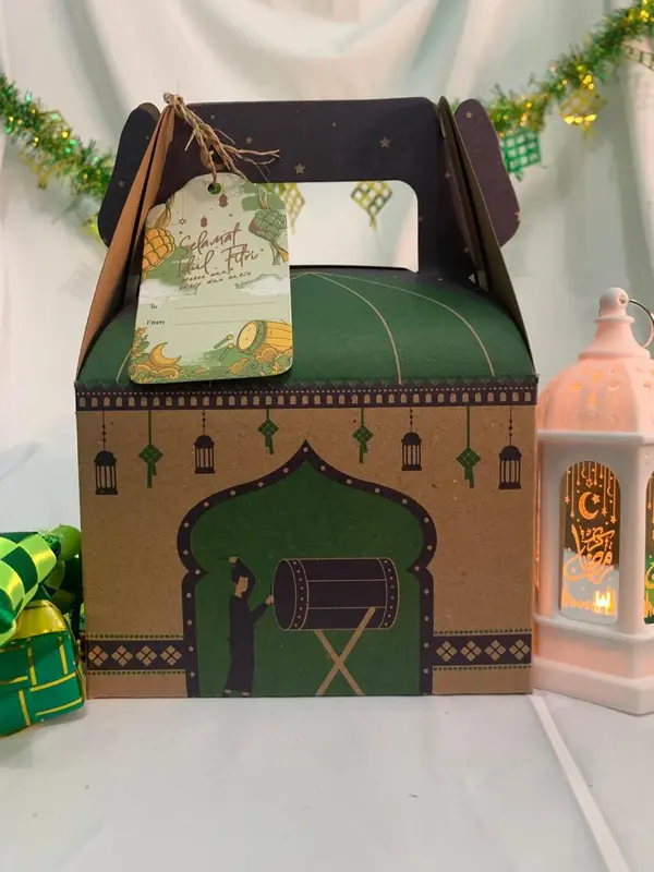 Hampers Box Mini 20PCS (Box Hampers, Hangtag+Tali, Amplop, Kartu Ucapan) 2