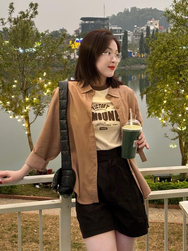 Áo croptop thun MRS chất liệu thun nhiều màu MRA086G Cotton Cổ tròn Nữ Women Voi Jean Nhung Sen Kem Nho