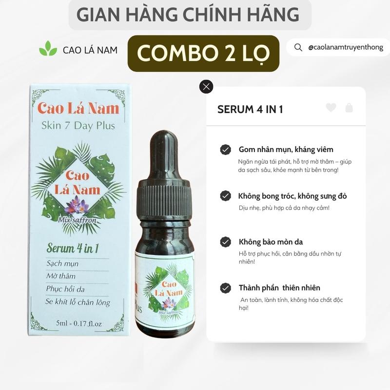 COMBO 2 Cao Lá Nam trị mụn 4 in 1 cao cấp Tất cả các loại da kem mụ