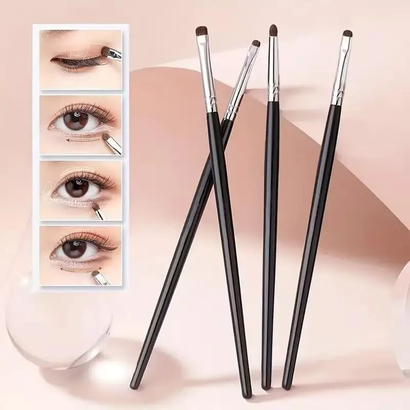 Professional Makeup Brush Set, 4 Counts/set Eye Shadow Brush, Eye Makeup Brush, Makeup Tool for Blending Eyeshadow, Eyeliner, Brow