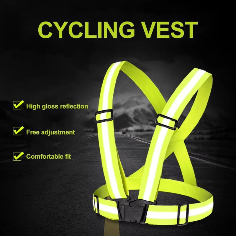 Product Introduction of Garter Reflective Vest Night Running Riding Clothing Suspender Adjustable Safety Vest Elastic Band For Adults And Children 2