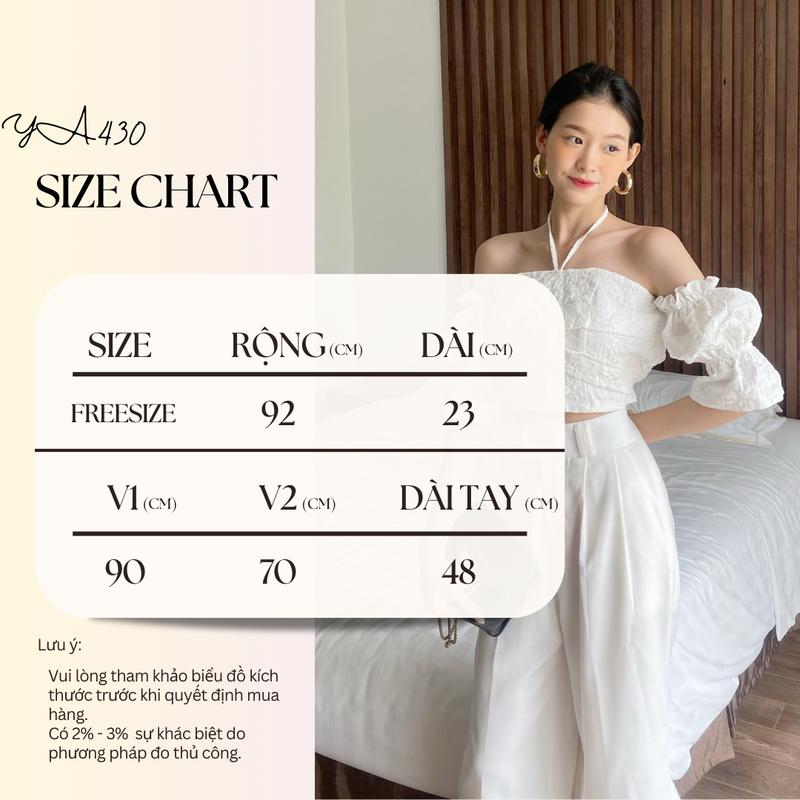 Product Introduction of YU CHERRY | Áo mặc được 2 kiểu, cổ yếm hoặc trễ vai Sana Top YA430 0