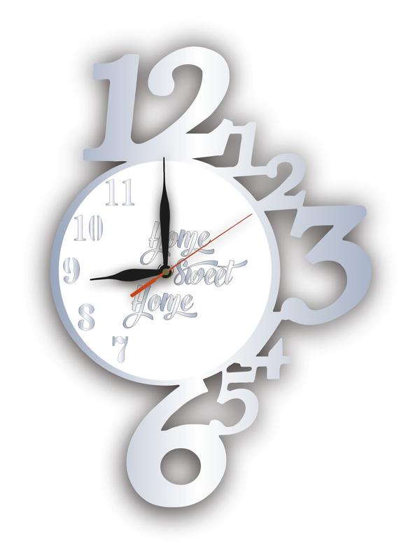 Jam Dinding Ukir Sweet Home Hiasan dingding Ruang tamu/ kamar tidur/Dll Kayu 6