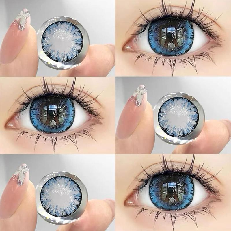 Lyn Lens - Kính áp tròng xanh mắt mèo giãn vừa long lanh mắt ướt (Tommy blue - 14.3mm)